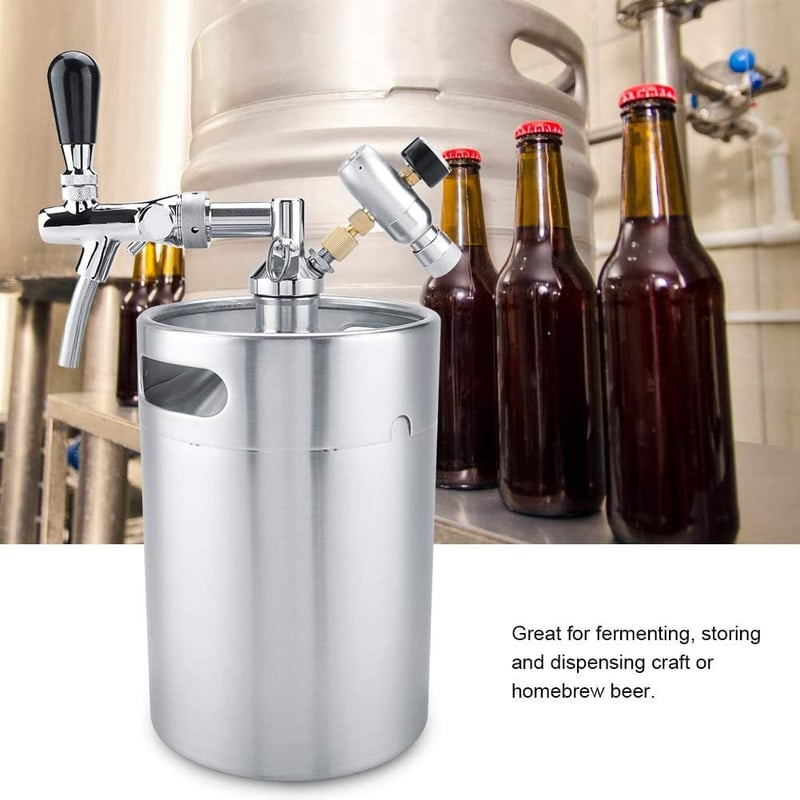 Stainless Steel Mini Keg Beer Dispenser Set for Home Brewing