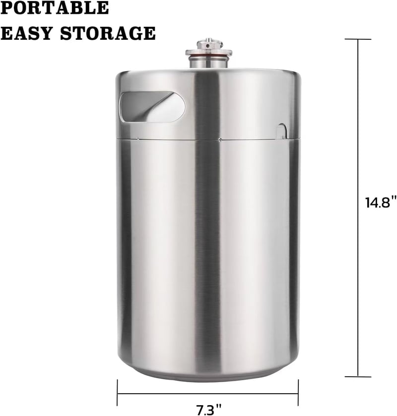 Portable Stainless Steel Mini Keg with Freshness Valve