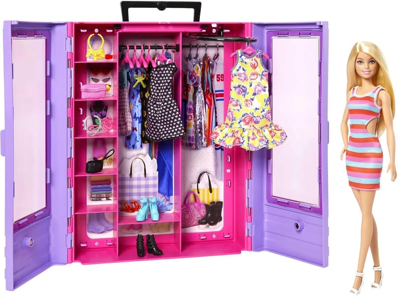 Barbie Fashionistas Ultimate Closet Playset with 3 Outfits