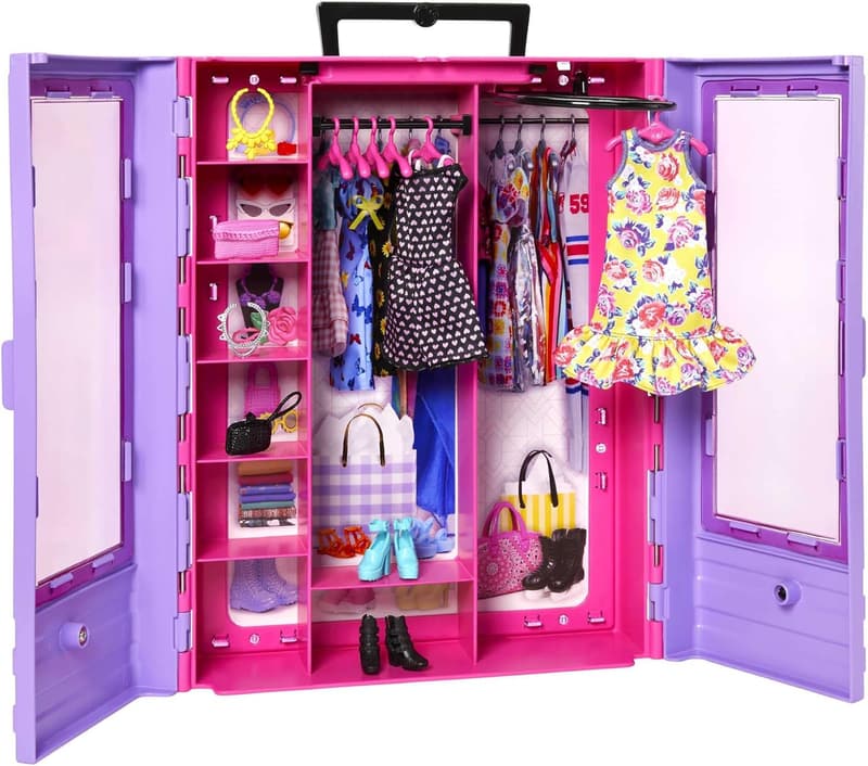 Barbie Fashionistas Ultimate Closet Playset with 3 Outfits