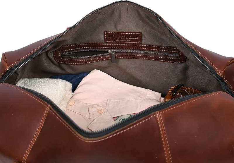 Father's Day Leather Travel Duffel Bag | Gym & Carry-On Luggage