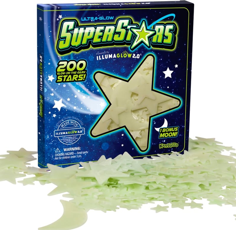Glow in the Dark Star Stickers with Installation Kit & Constellation Guide