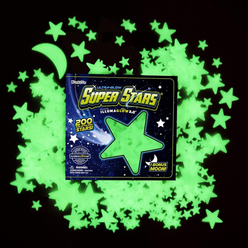 Glow in the Dark Star Stickers with Installation Kit & Constellation Guide