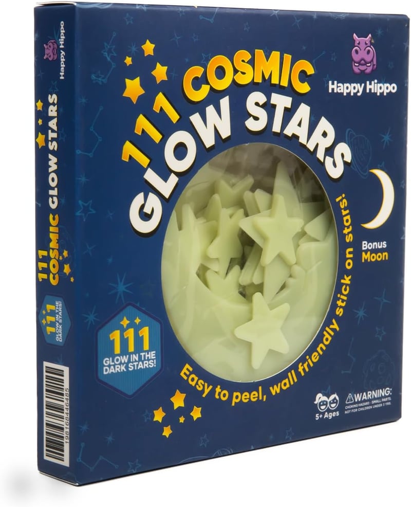 Glow in the Dark Stars Kit with Bonus Moon for Kids 111-Pack