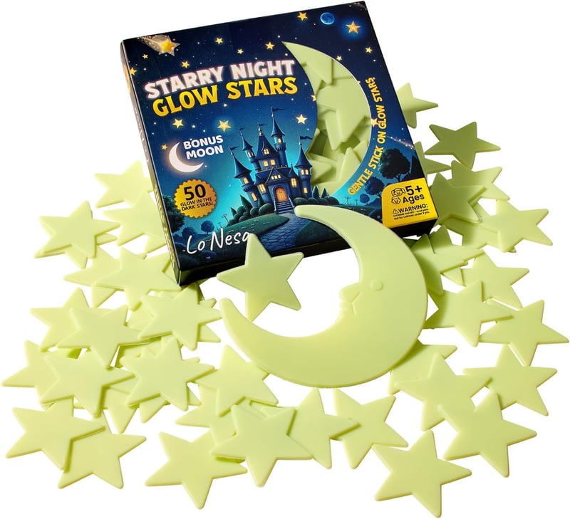 Starry Night Extra Large Glow Stars for Walls & Ceilings