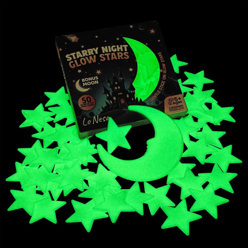 Starry Night Extra Large Glow Stars for Walls & Ceilings