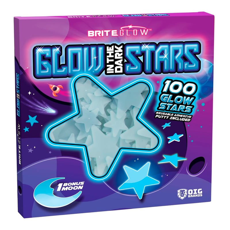 Glow-in-the-Dark Stars Set for Kids' Easter Baskets - 100PK