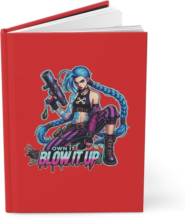 Arcane-Inspired Red Motivational Journal for Gamers