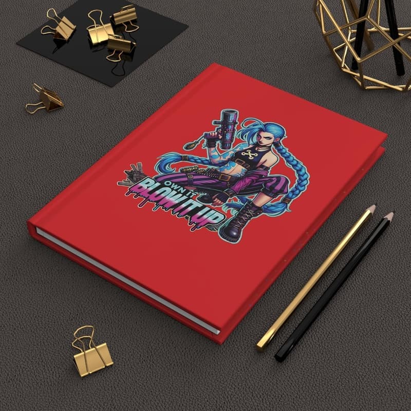 Arcane-Inspired Red Motivational Journal for Gamers
