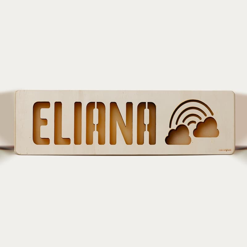 Custom Wooden Name Night Light - Handmade Personal Gift