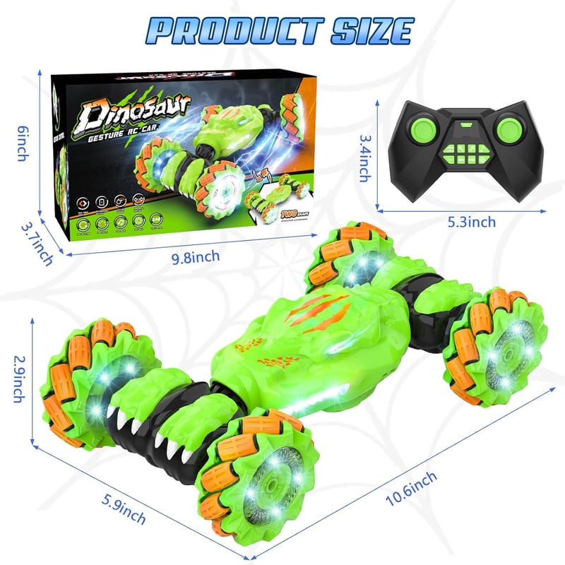 Remote Control Stunt Car - Gesture Sensing Toy for Kids 6-12