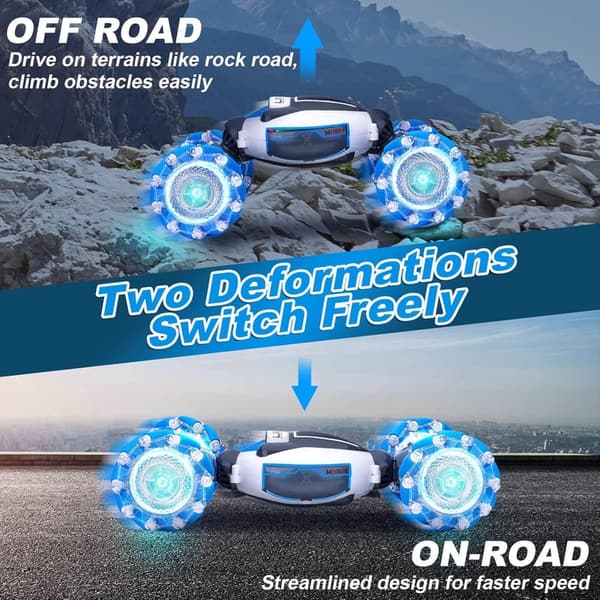 Gesture Sensing 4WD RC Stunt Car with Lights & Music for Kids