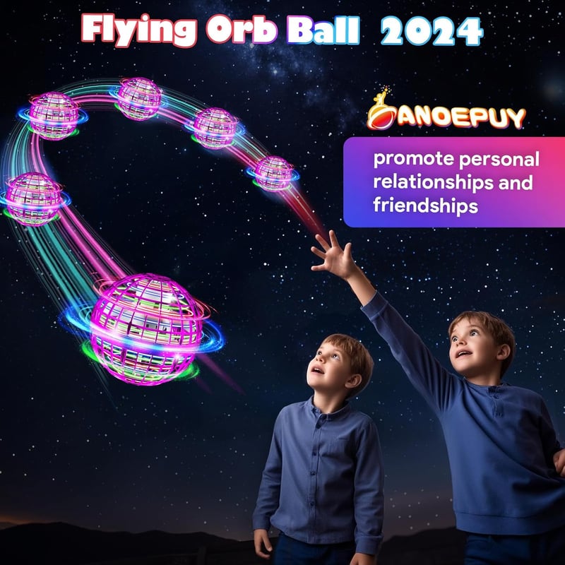 Hover Orb Drone Toy - Hand Controlled Flying Ball for Kids