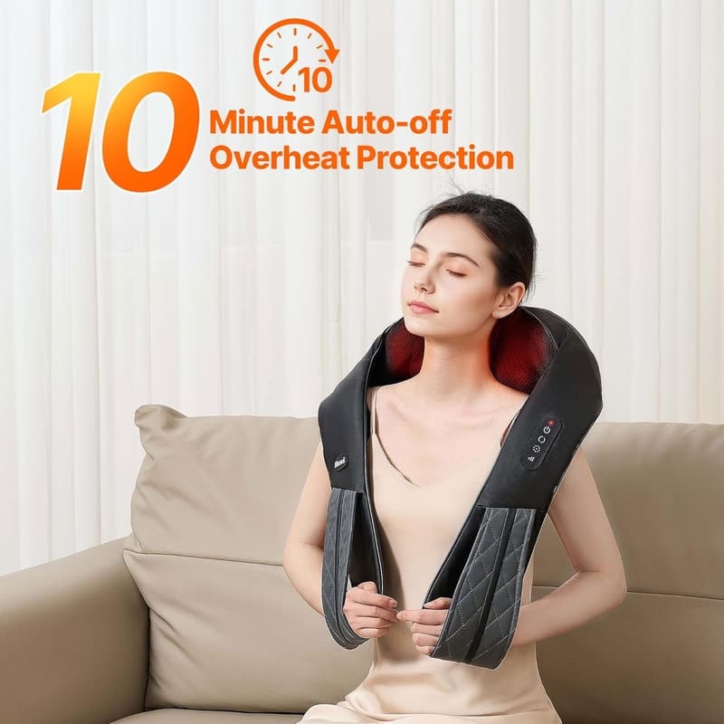 Cordless Shiatsu Neck and Back Massager with Heat