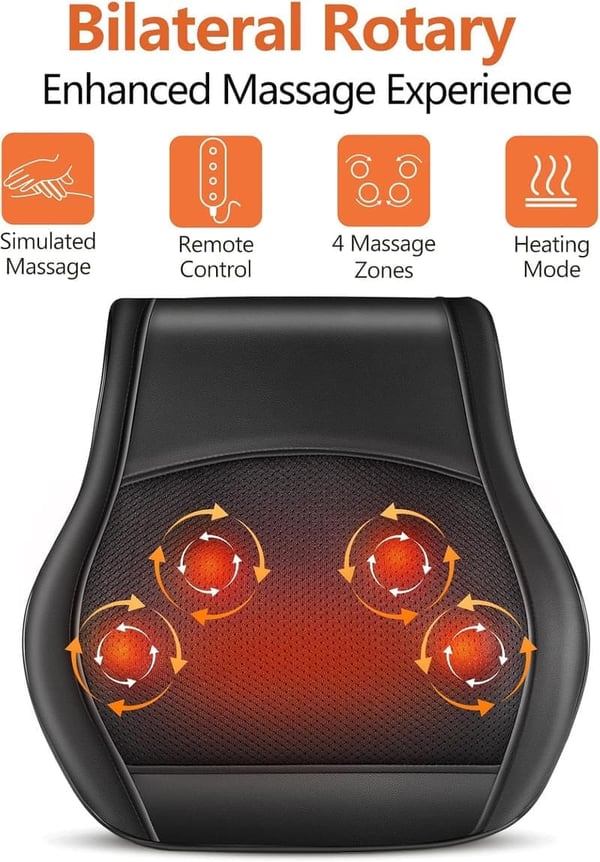 Neck and Back Massager with Heat for Pain Relief - Gift for Parents