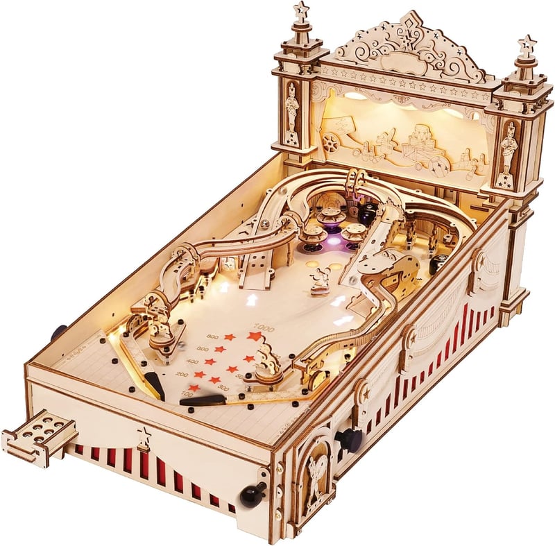 3D Wooden Pinball Machine Puzzle for Adults & Teens