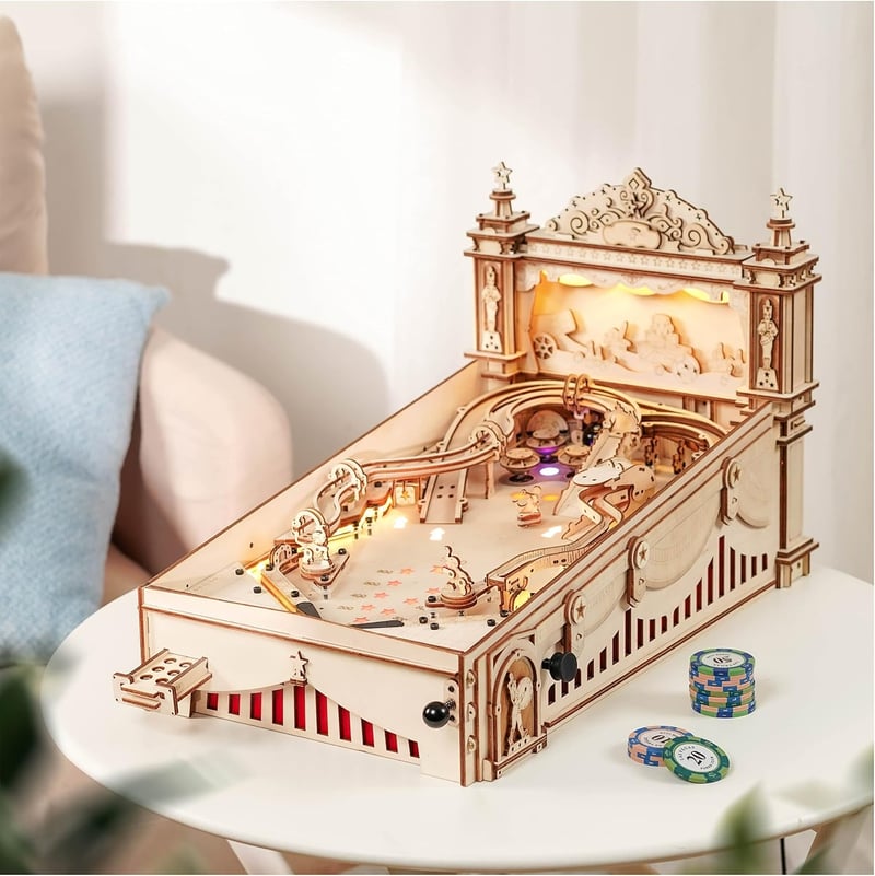 3D Wooden Pinball Machine Puzzle for Adults & Teens