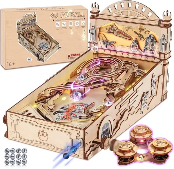 DIY Miniature Pinball Machine Kits - 3D Wooden Puzzles for Adults