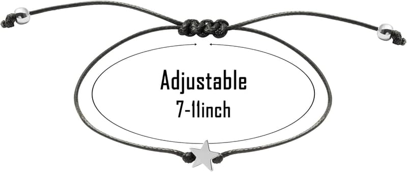 21st Birthday Adjustable Star Wish Bracelet for Women