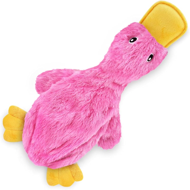 Light Pink Crinkle Dog Toy for All Breeds with Squeaker