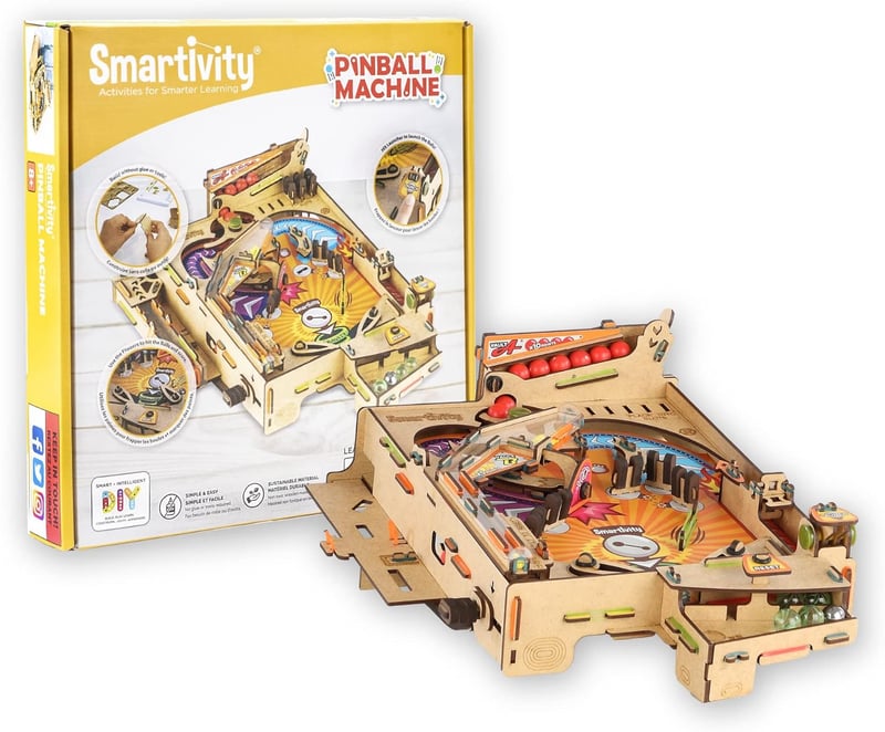 STEM Pinball Machine Model Kit for Kids Ages 8+