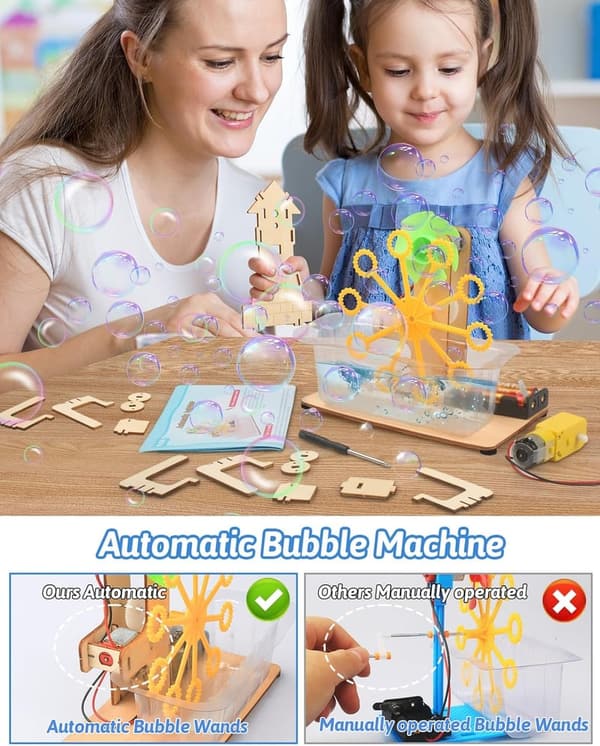 STEM Kits for Kids 8-12 | 6-in-1 Wooden Building Projects