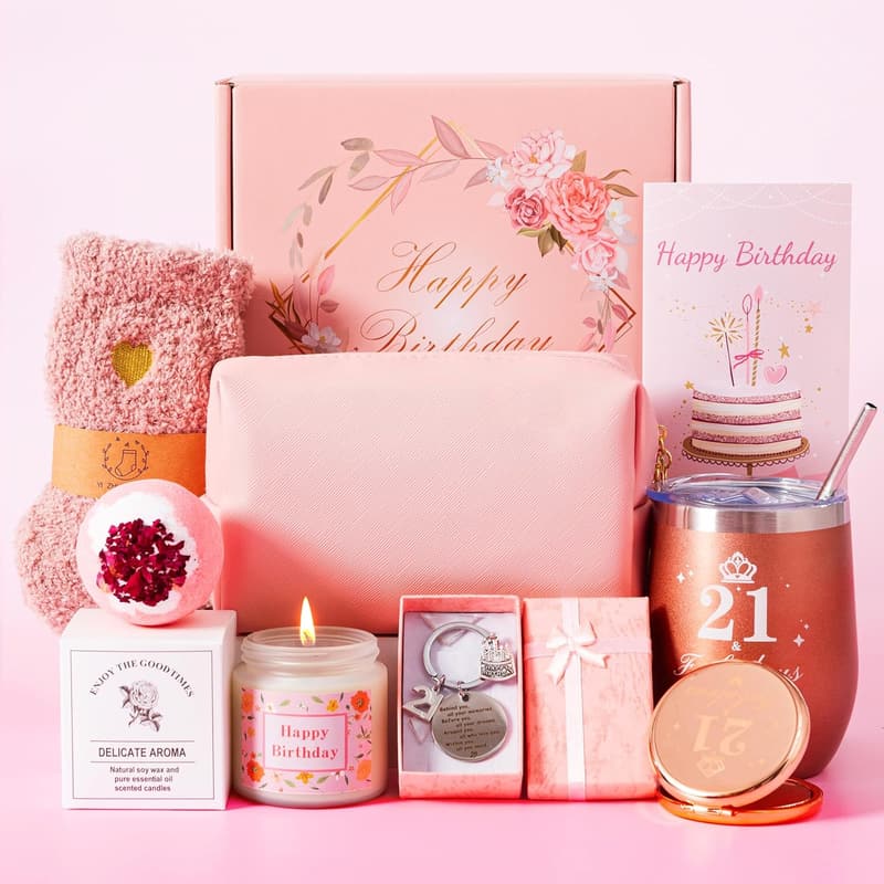 21st Birthday Spa Gift Basket for Women