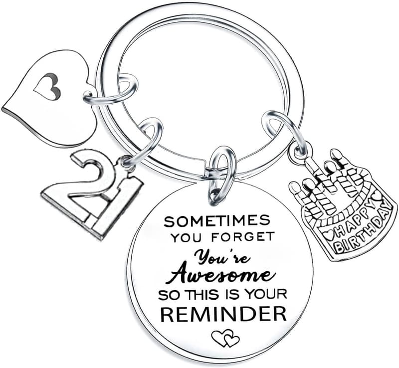 Inspirational Birthday Keychain for Friends & Family
