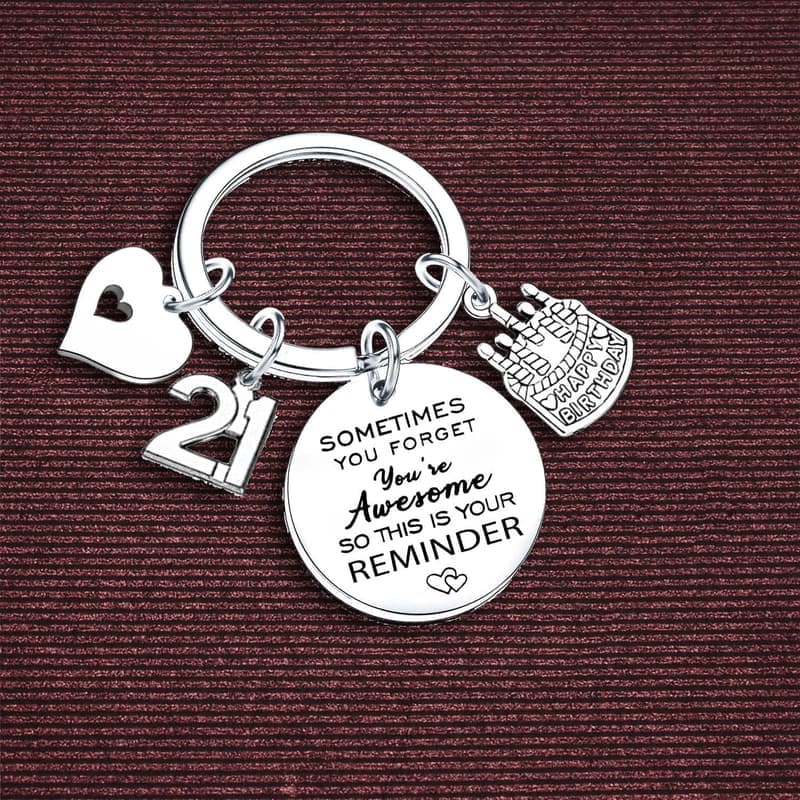 Inspirational Birthday Keychain for Friends & Family