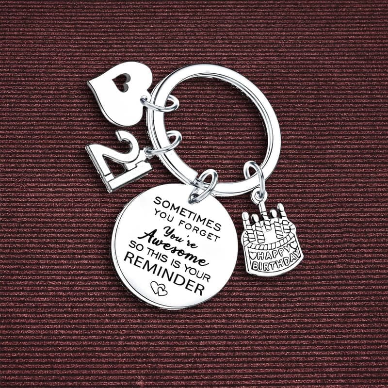 Inspirational Birthday Keychain for Friends & Family