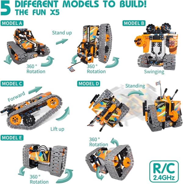 STEM Remote Control Building Kit for Kids, 392 Pcs