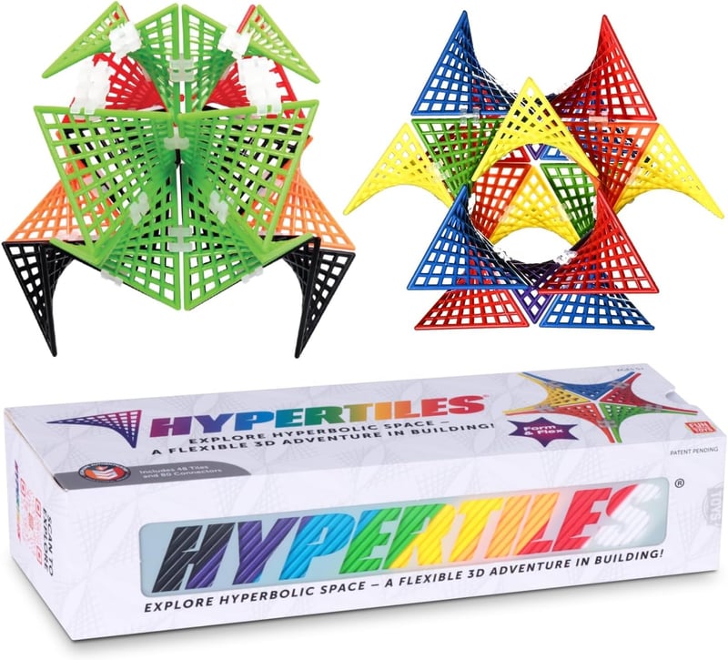 STEM Building Toy for Kids - HyperTiles with 48 Tiles & 80 Connectors