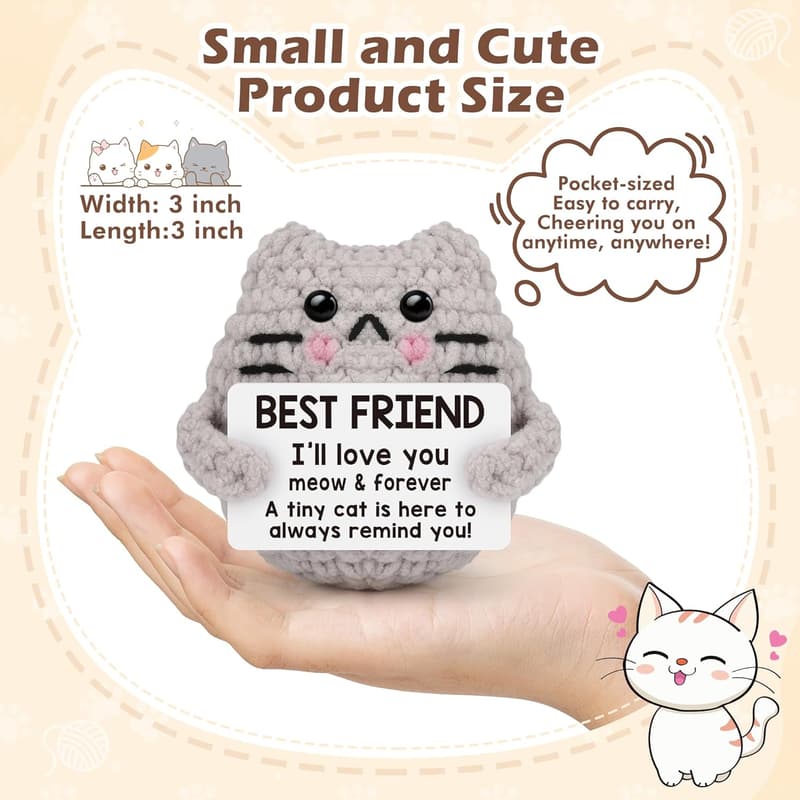 Handmade Crochet Cat Gifts for Friends - Emotional Reminders