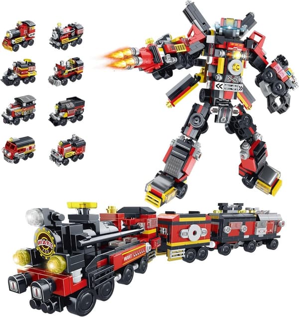 STEM Robot Train Set Building Blocks for Kids Ages 6-12