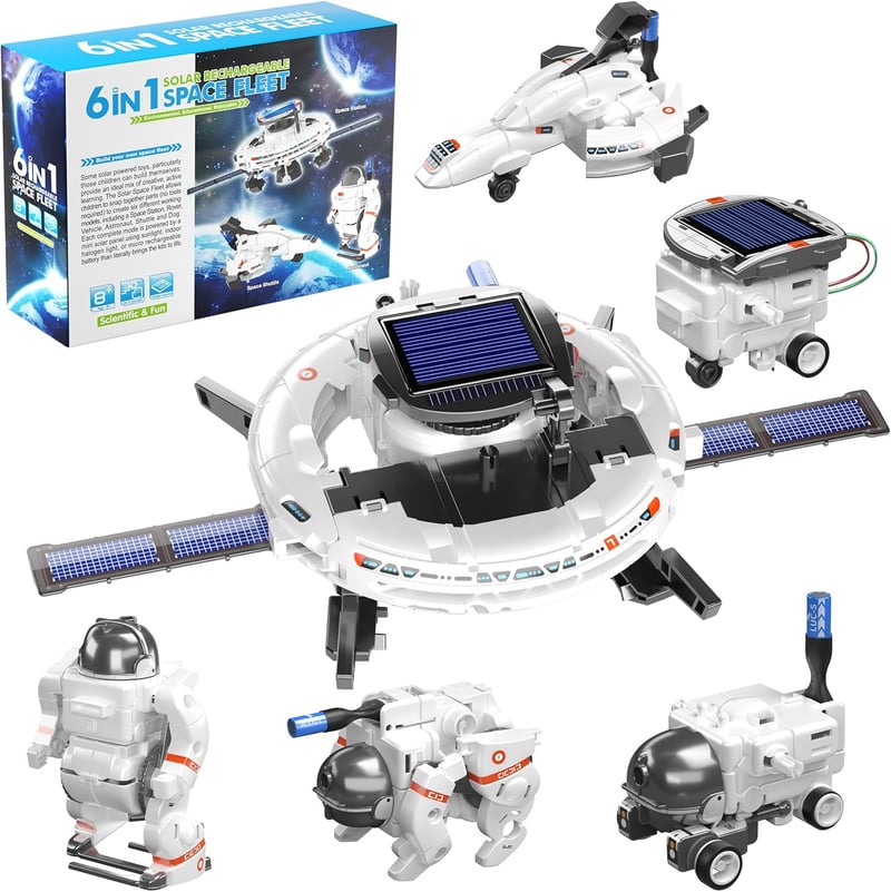 STEM Science Kits for Kids 8-12 - 6-in-1 Solar Robot Toys