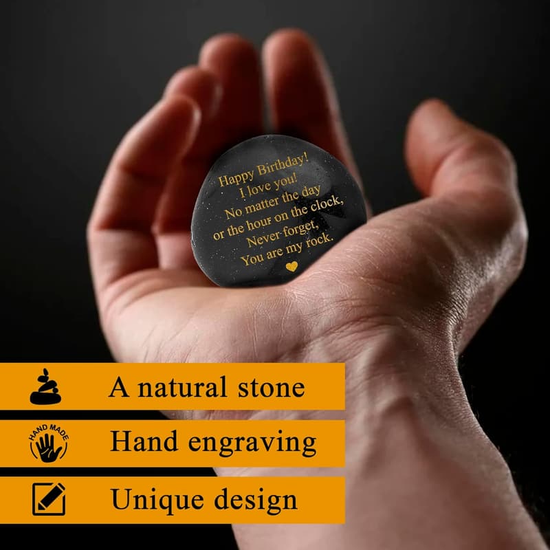 Engraved Decorative Stones for Husband's Birthday Gift