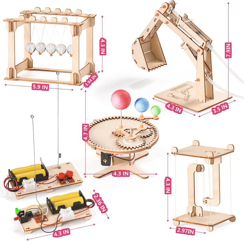 STEM Science Kits for Ages 8-12 - Wood Building Projects