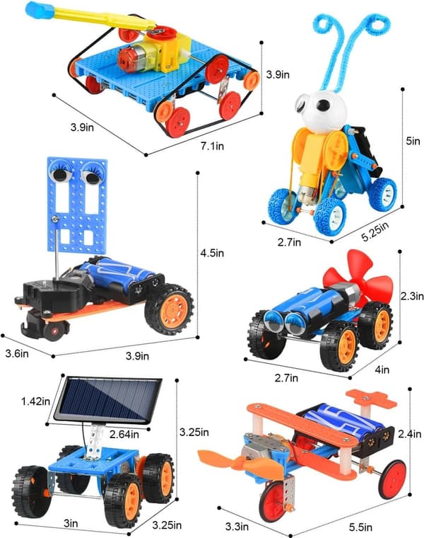STEM Robot Building Kit for Kids, Ages 5-13, 6 Sets