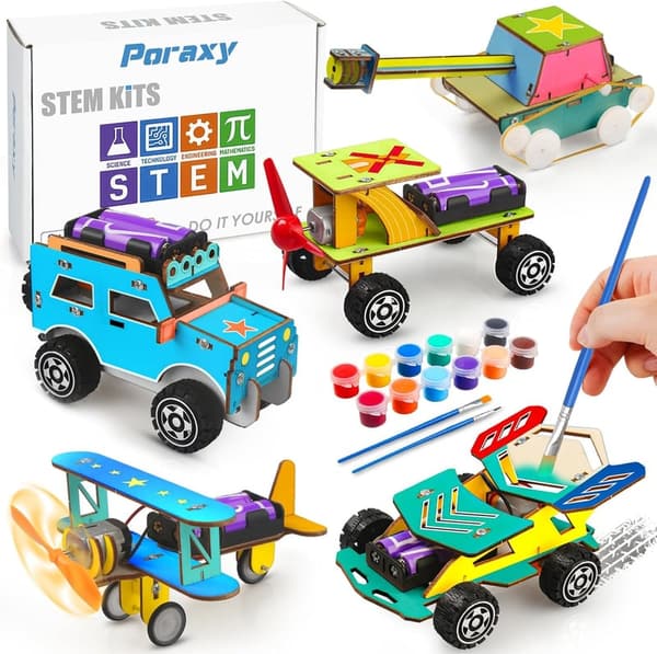 STEM Kits for Kids 8-12 | Wooden 3D Puzzle Building Set