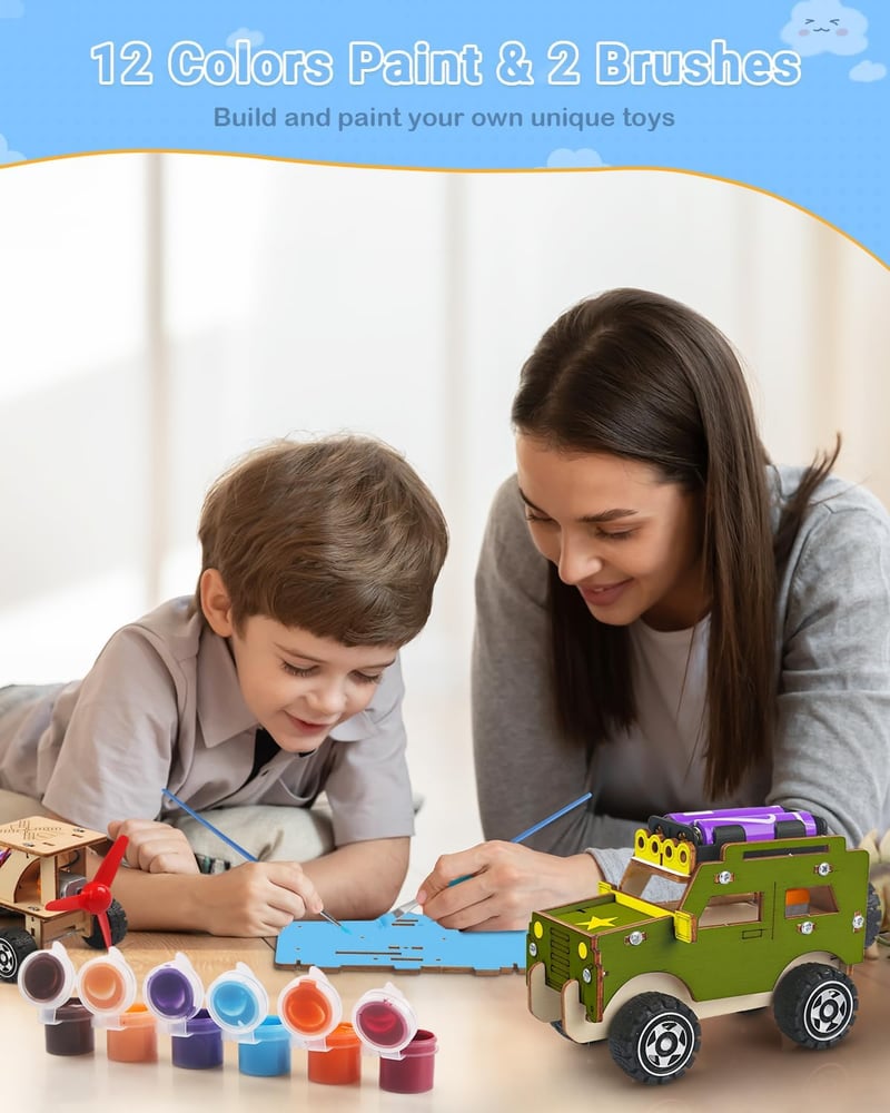 STEM Kits for Kids 8-12 | Wooden 3D Puzzle Building Set