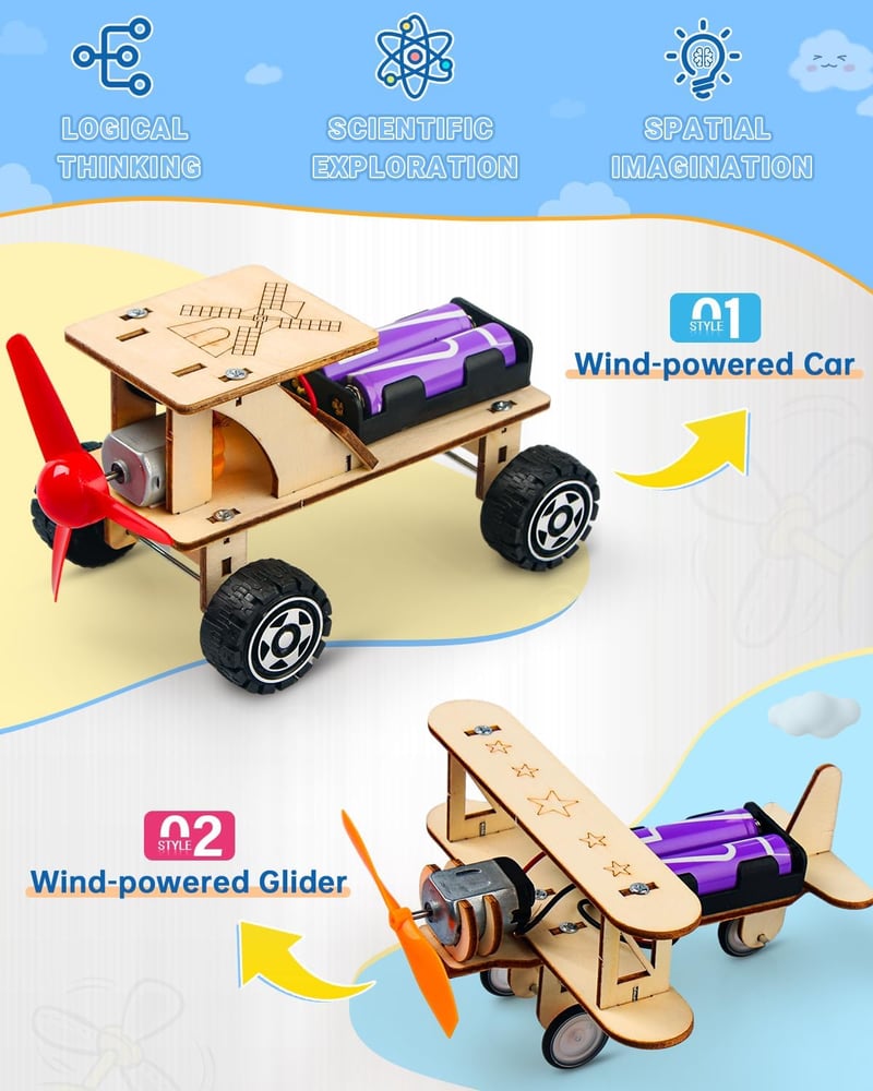 STEM Kits for Kids 8-12 | Wooden 3D Puzzle Building Set