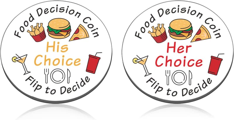 Funny Keychain Food Decision Token for Boyfriend's Birthday