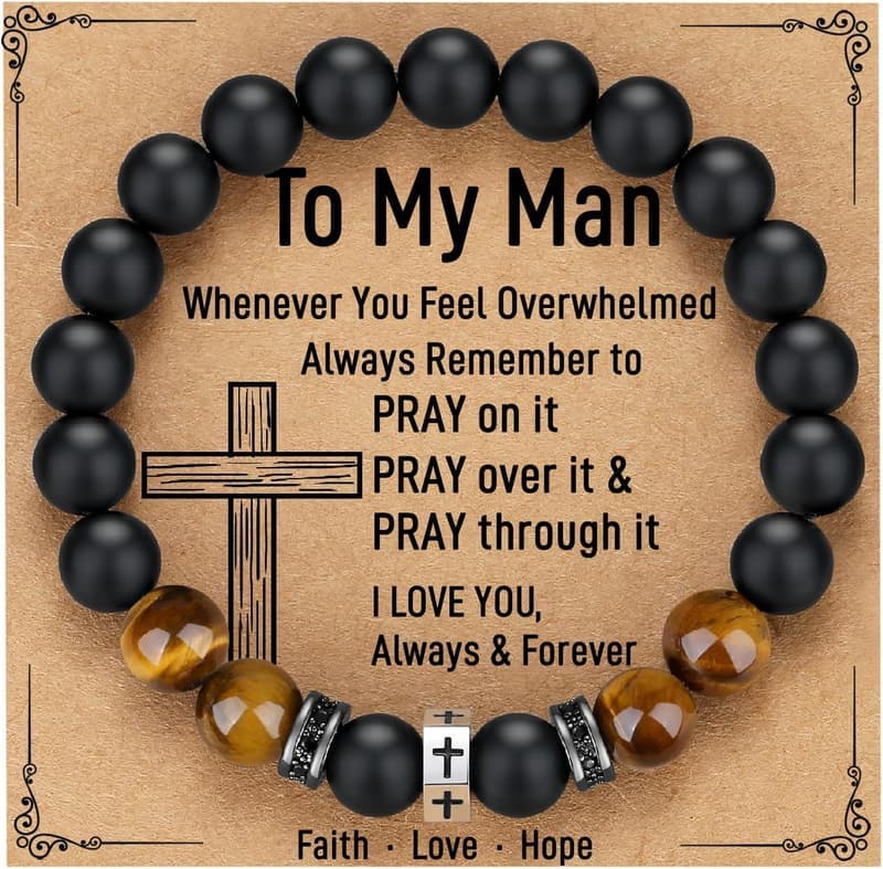Christian Cross Bracelet for Men & Boys - Gifts for Graduations