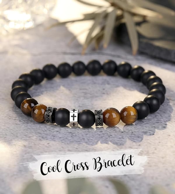 Christian Cross Bracelet for Men & Boys - Gifts for Graduations