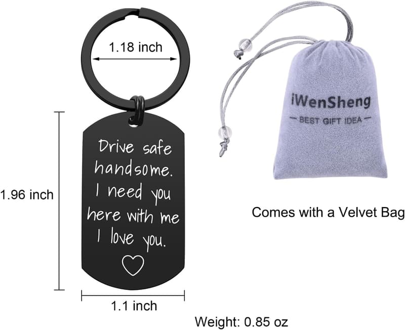 Drive Safe Keychain for Boyfriend - Birthday & Valentine's Gift