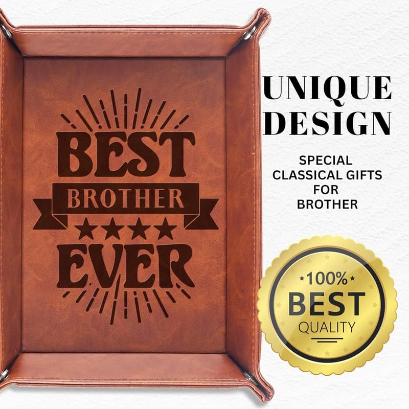 Brother Valet Tray with Keychain - Perfect Gift from Sister