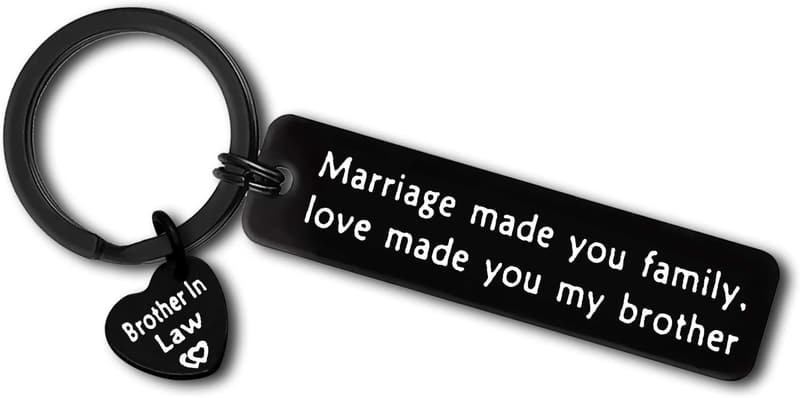 Brother-in-Law Keychain Gift for Wedding or Birthday