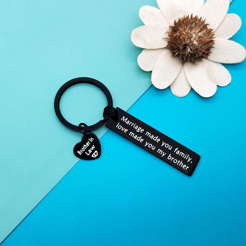 Brother-in-Law Keychain Gift for Wedding or Birthday