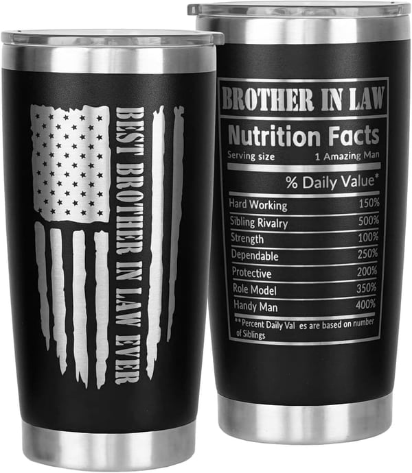 Funny Birthday Gift for Brother-in-Law - 20oz Tumbler with Lid
