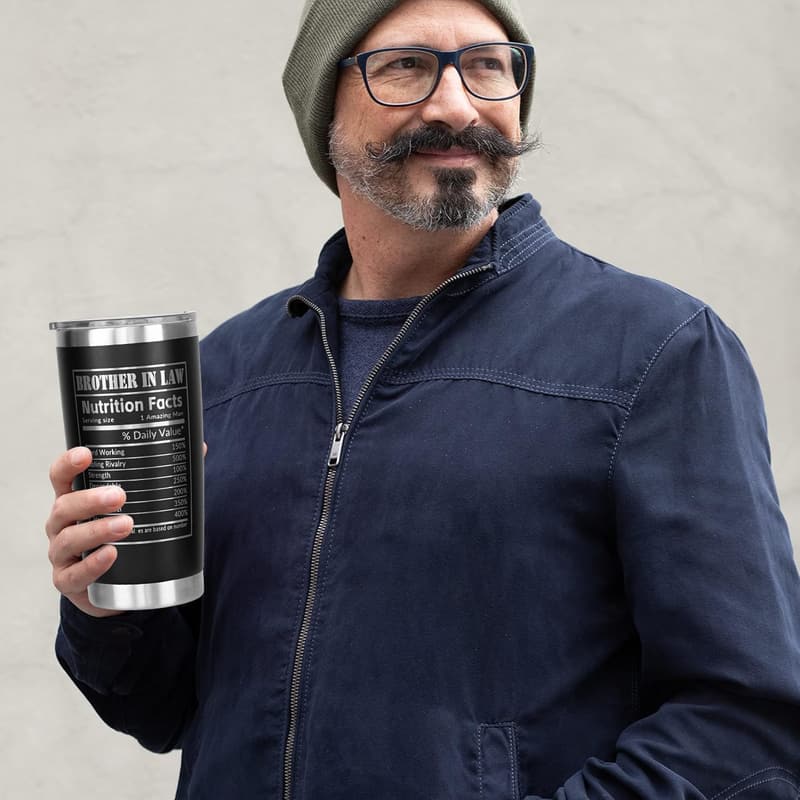 Funny Birthday Gift for Brother-in-Law - 20oz Tumbler with Lid